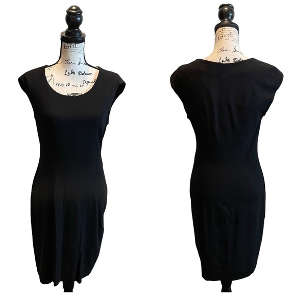 DVF Diane Von Furstenberg Manette Sheath Dress Black Size 6 Small Scoop neck - Picture 13 of 13